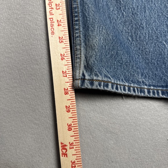 Vintage Levis 501 Jeans Mens 34x28 Blue Washout Work Pants Button Fly (Tag36x31) - Picture 6 of 13